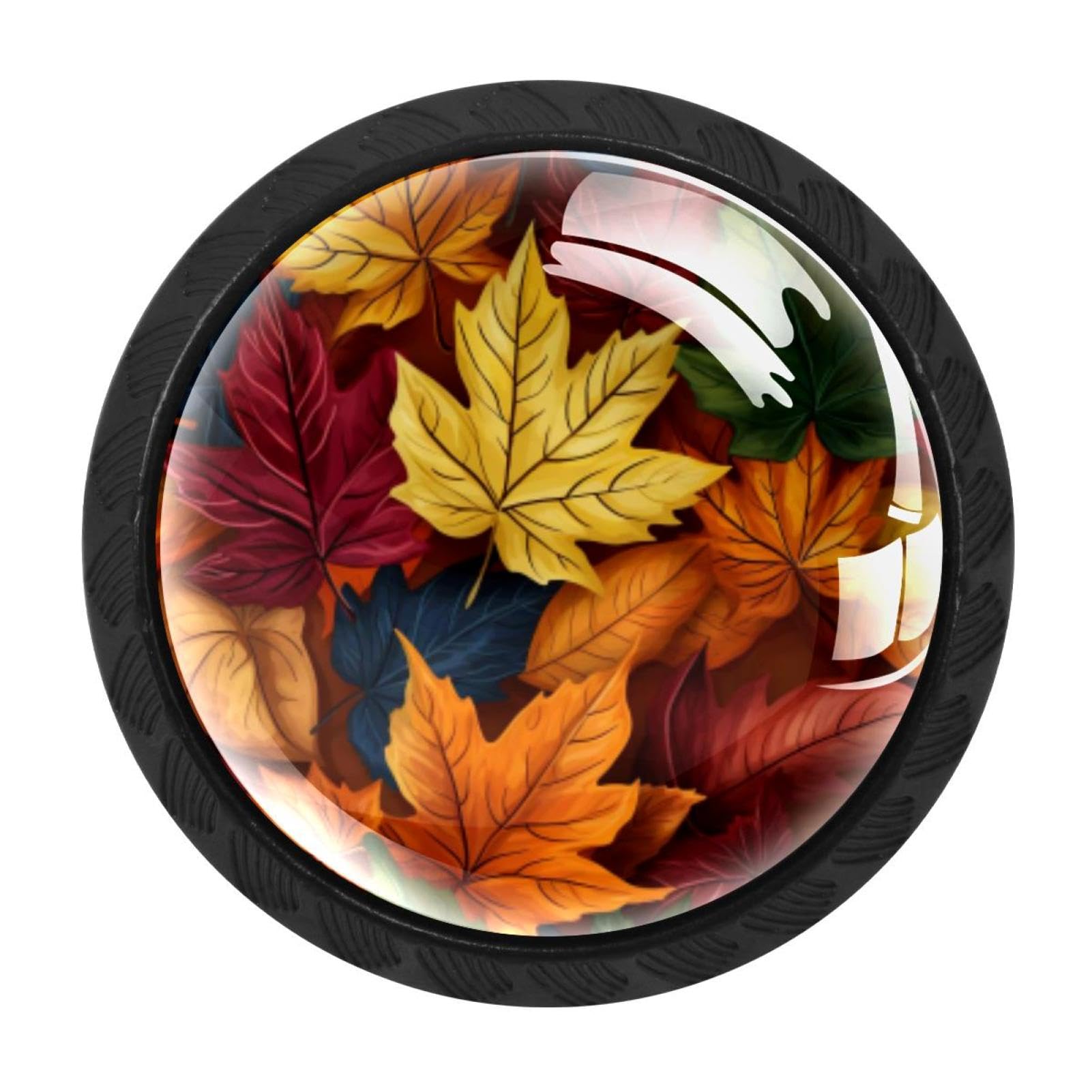 CHENZZZZ 4 Pack Thanksgiving Leaves Kitchen Cabinet Knobs Drawer Knobs Door Dresser Handles for Personalized Gifts Great for Any Occasion