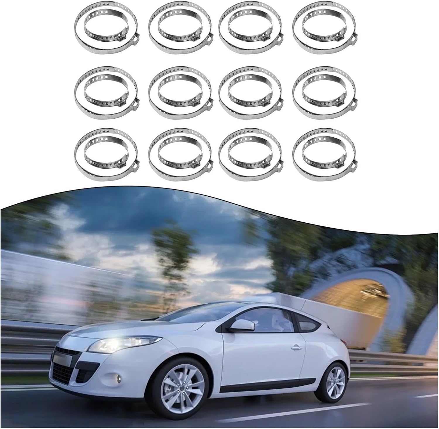 CV Boot clamp 24× Adjustable Stainless Steel Drive Shaft Axle Joint Clip 25-50mm 50-120mm 8mm Drive Shaft Axle Joint Clip