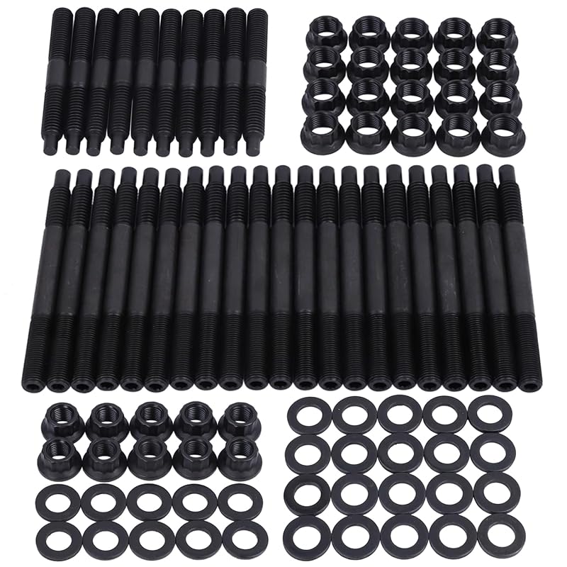 Kit de prisioneiros de cabeçote do motor 12 pontas HNeekyr para motores LS – 61 peças