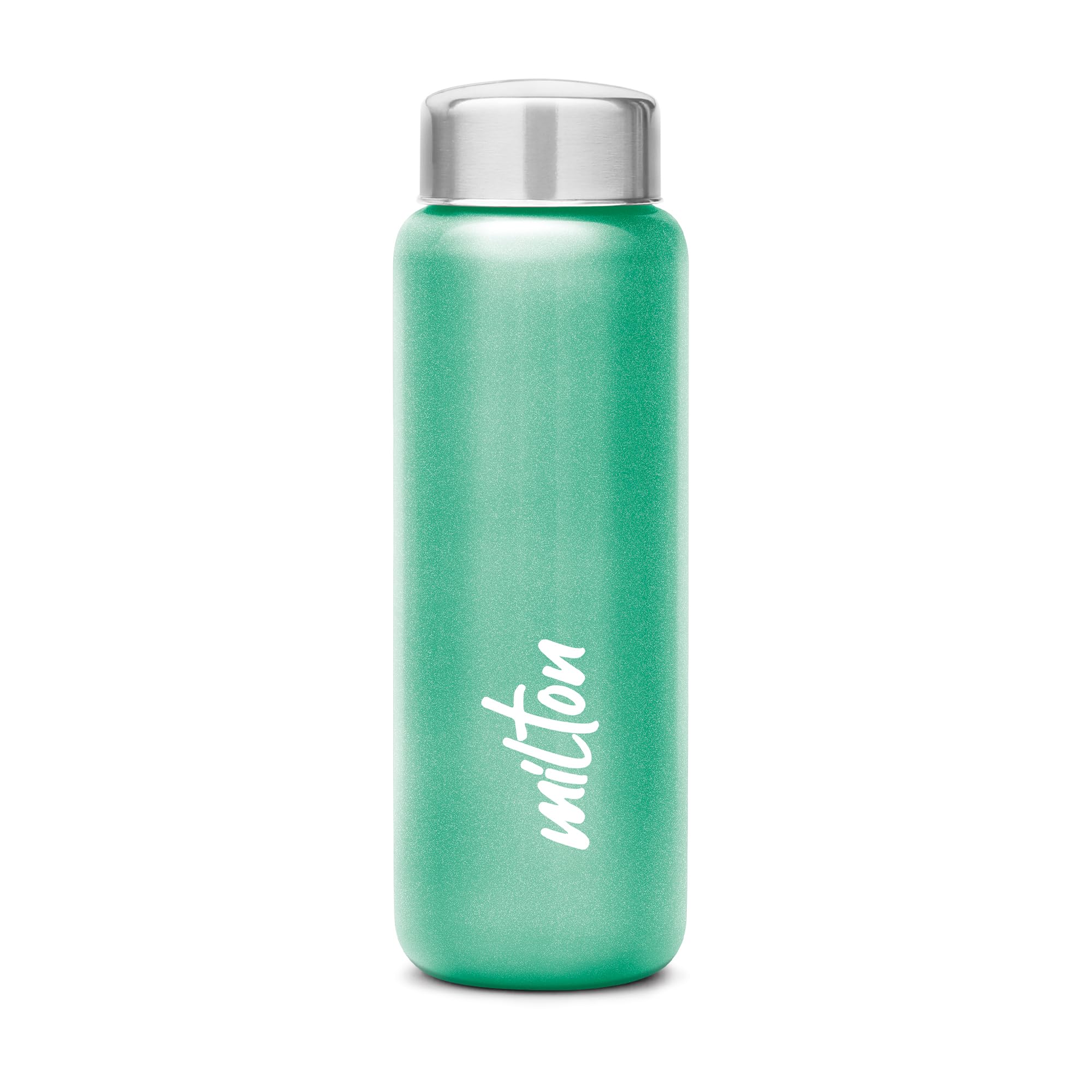 MILTON Aqua 750 Stainless Steel Water Bottle, 750 ml, Light Green | Single walled | Leak Proof | Easy Grip | Easy to Carry | Gym Bottle | Home | Kitchen | Hiking | Treking Bottle | Travel Bottle