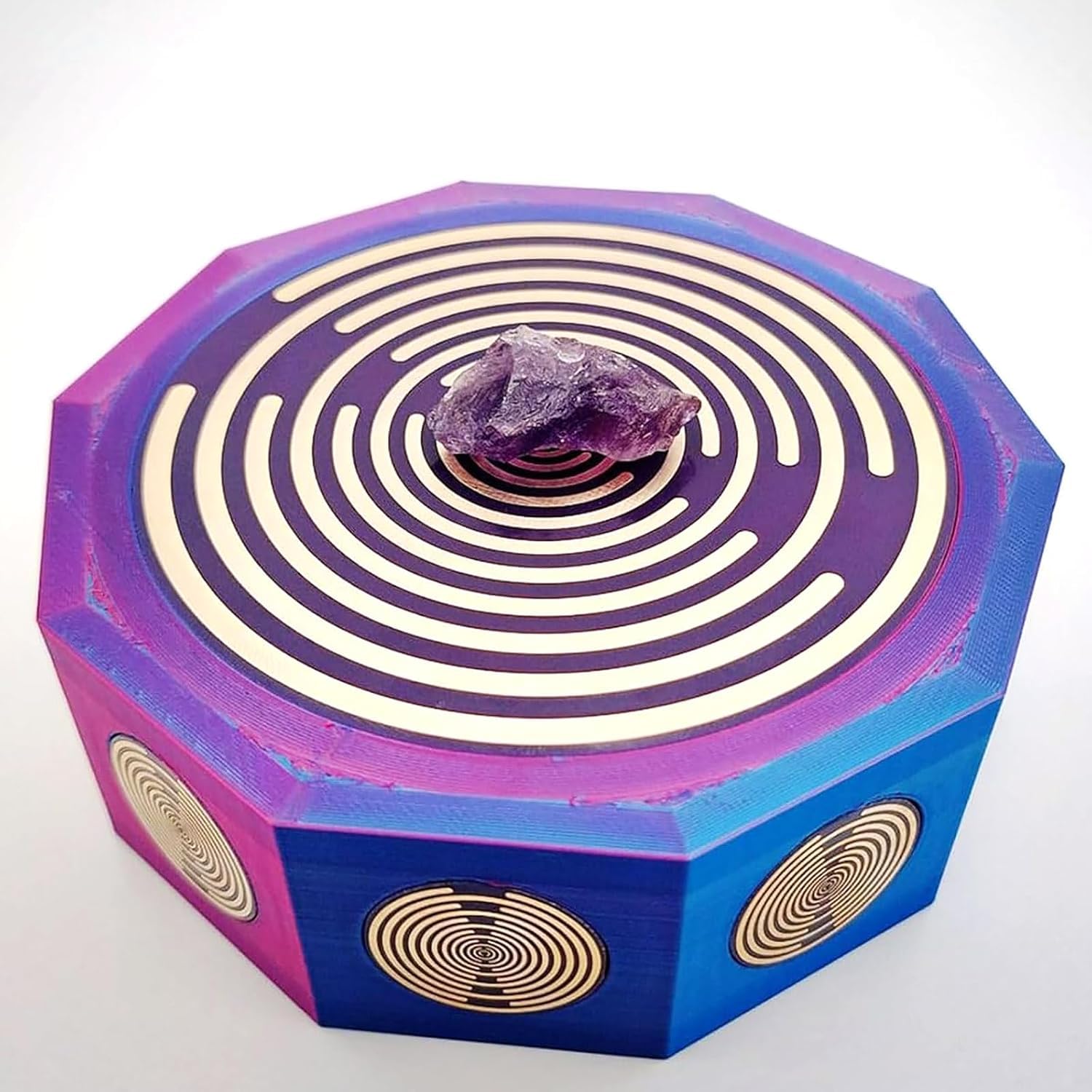 Disco Polarizzante Tesla Mwo, Oscillatore Multionda Da 10 Cm/2,5 Cm Con Bobina A Testa Tonda A 24 Spire Per Lenergizzazione Dellacqua E Il Bilanciamento Armonico.