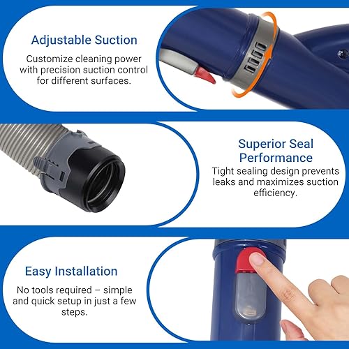 Miniatura 8 de EZ SPARES Repuesto para mango de manguera Shark NV350, NV351, NV352, parte 113FFJ, ajuste de succión para alfombras de pelo alto y alfombras de área