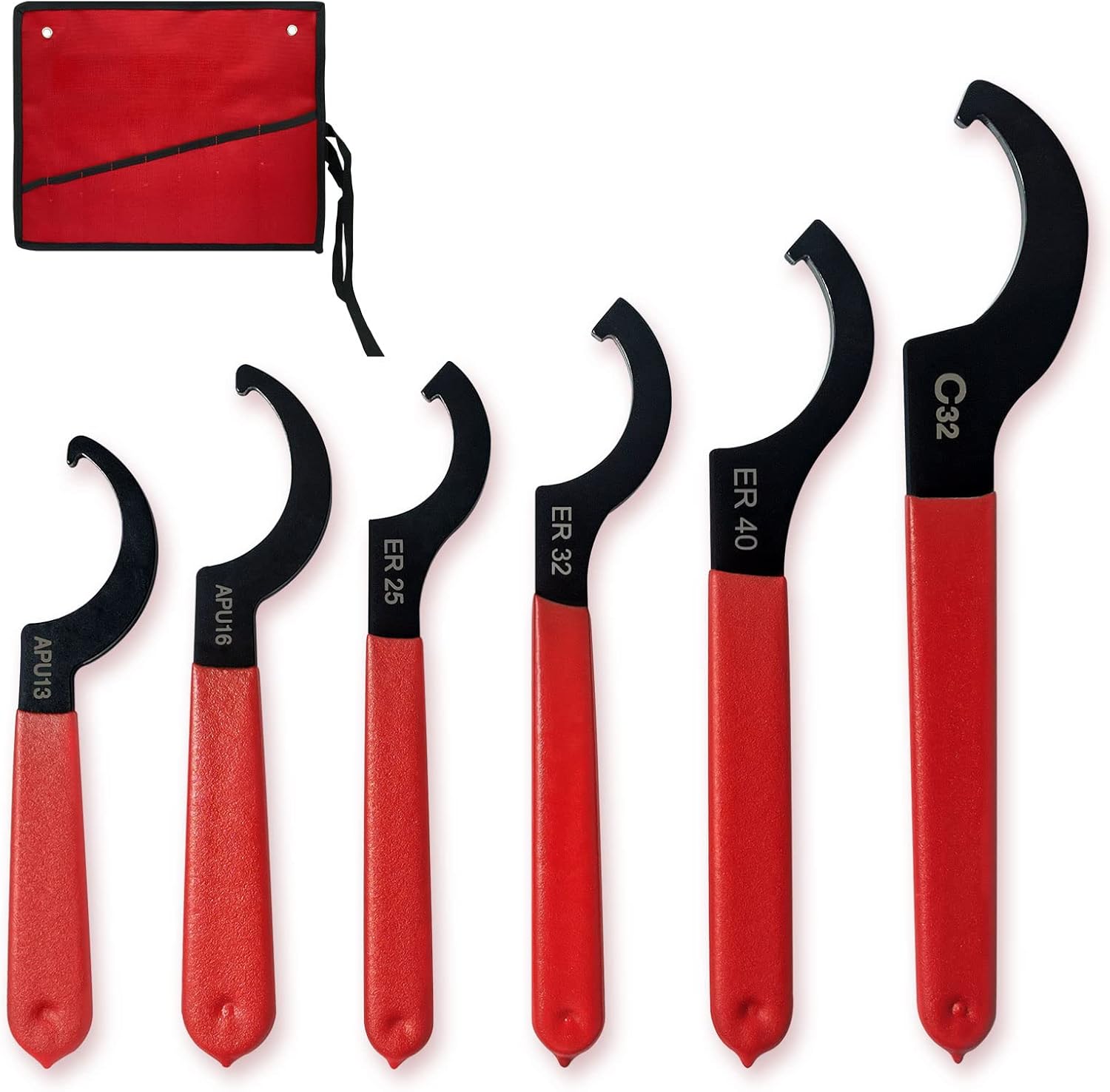 JANNO 6PCS Spanner Wrench Set, Premium Shock Spanner Wrench, Coilover