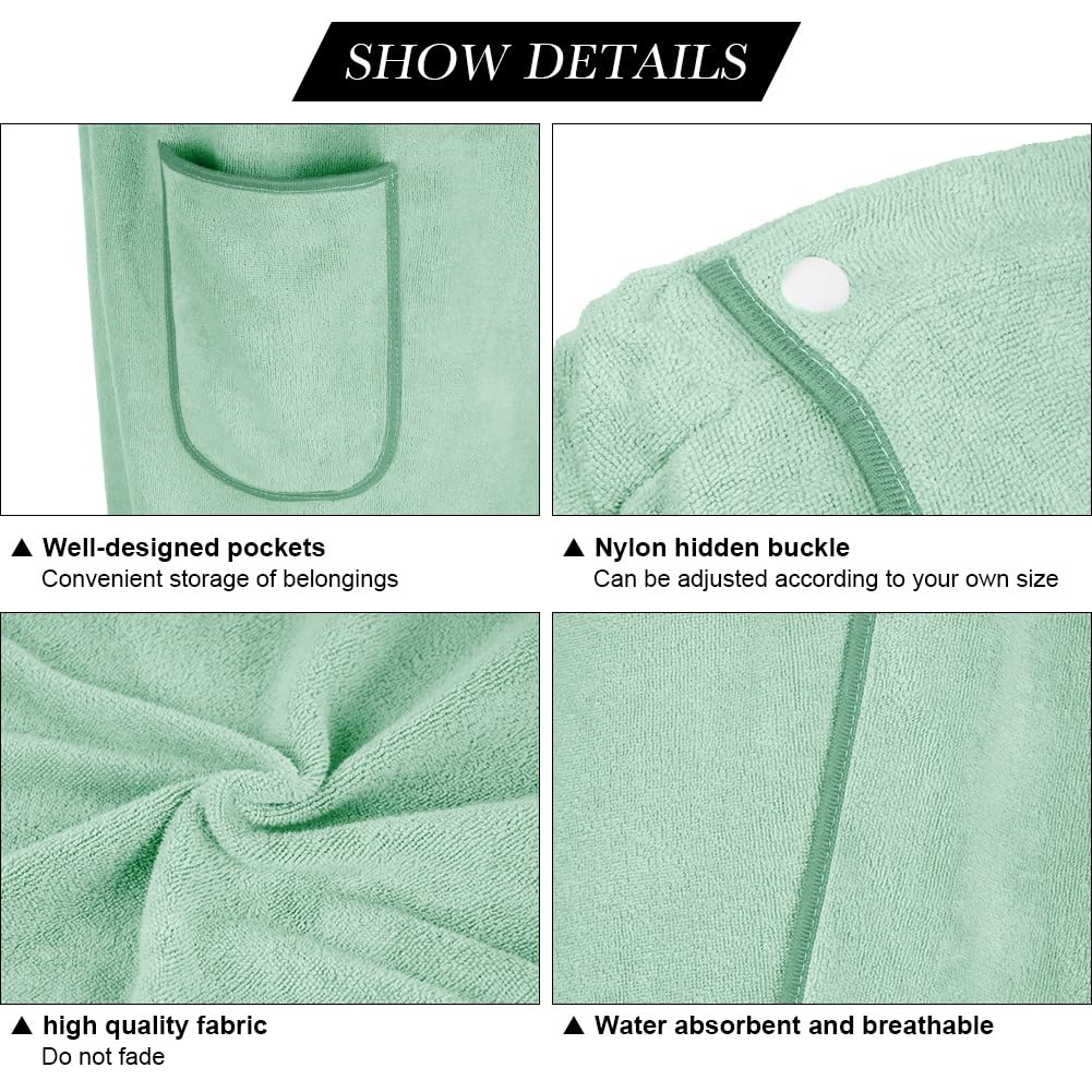 Aomig Towel Wrap Robe for Women Quick Dry Microfibre Womens Body Wrap Towel, Bathrobe Wrap Adjustable Closure - Image 3