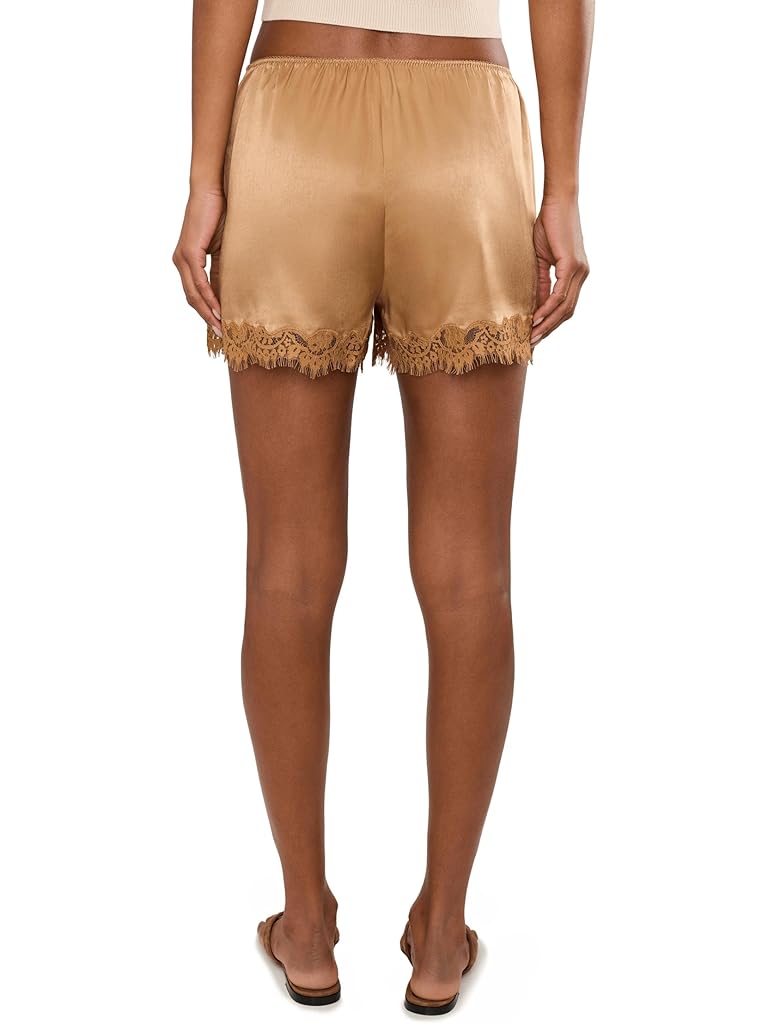 Brown Sanctuary Timeless Satin Lace Shorts