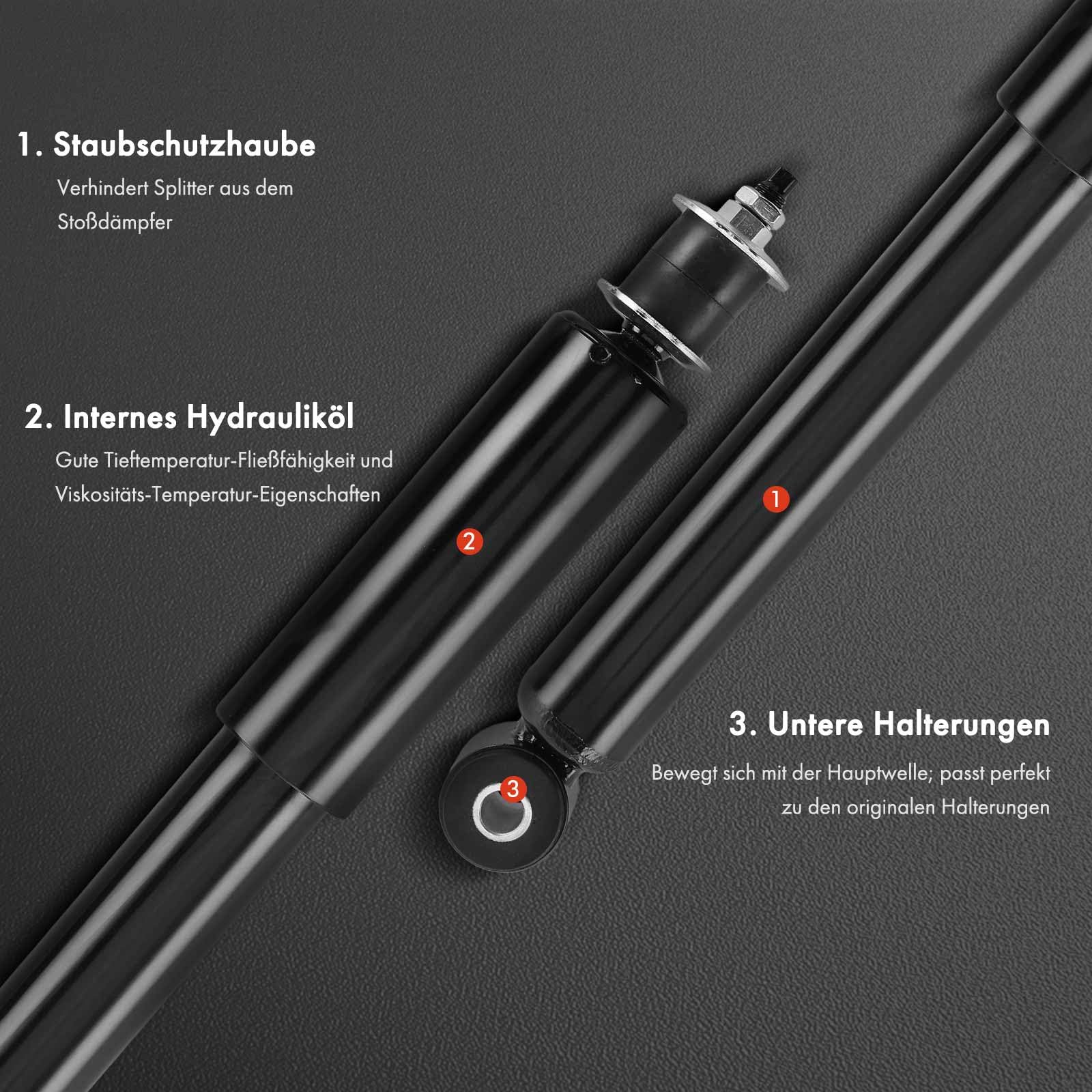 2x SACHS Stoßdämpfer + Domlager Hinten Für BMW E81 E87 E90 E91 E92 E93