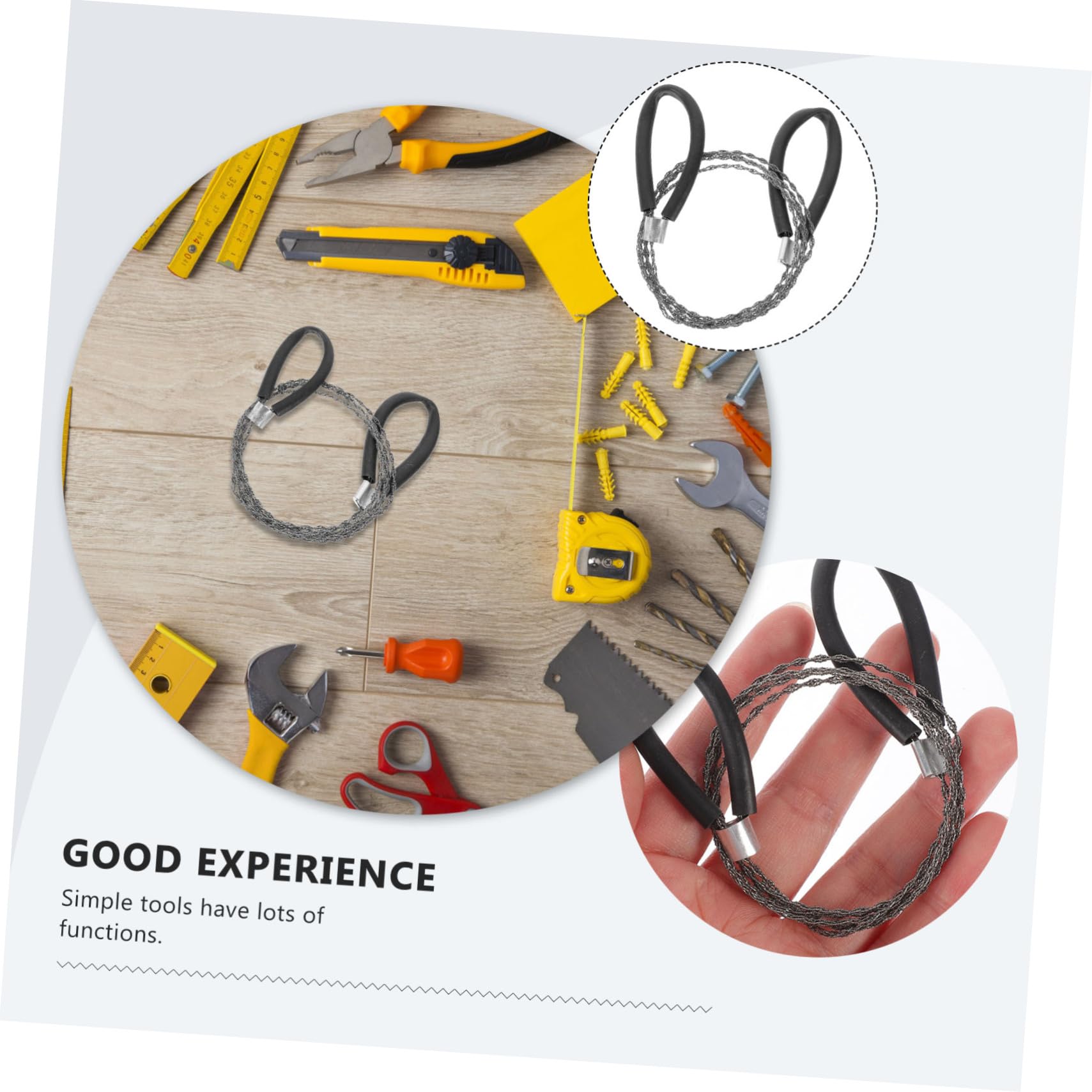 GAROZATION 2pcs Portable Pocket Chainsaws Wire Saws for Emergency Survival Lightweight Outdoor Rope Chainsaw for Camping and Wilderness Adventures