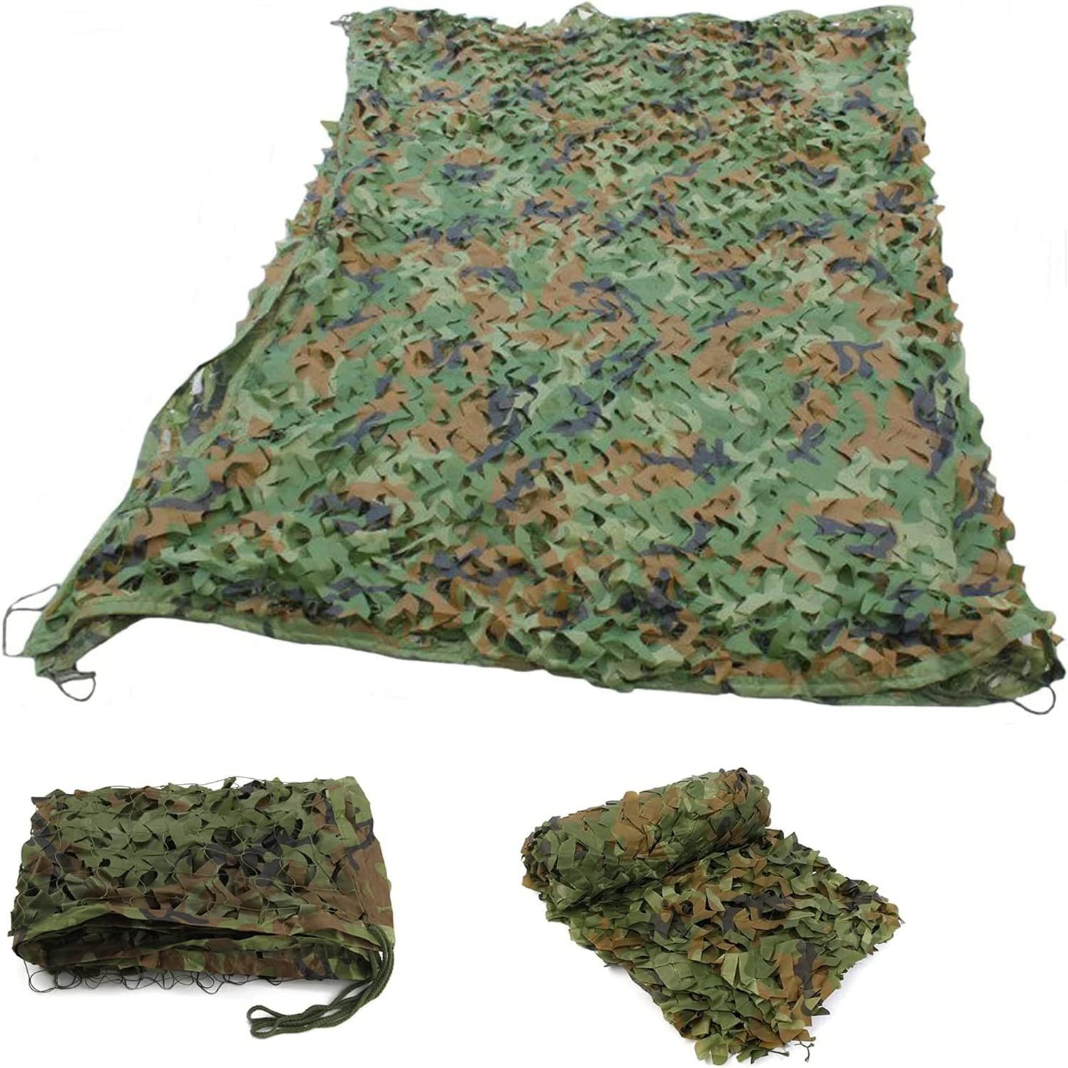 Oudini 10*10(32.8*32.8Ft) Meancamo Netting Camouflanetting, Woodland Camouflanet For Camping Theme Party Sunshade Hunting Shooting/10 * 10(32.8 * 32.8Ft)