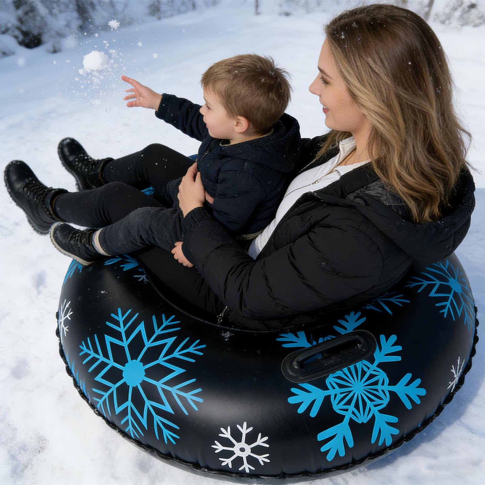 Tubi Da Neve Per Adulti Attrezzature Invernali Gonfiabili Da Slittino | Slittini Da Neve Invernali Per Famiglia Bambini Adulti Principianti Giardino Montagna Feste