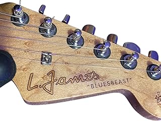 Personalized Vintage 50s Style Guitar and Bass Headstock Decals, Custom UV Crystal Sticker Old Fashion Vinly Decals Label Gift for Music Lovers (Style E)