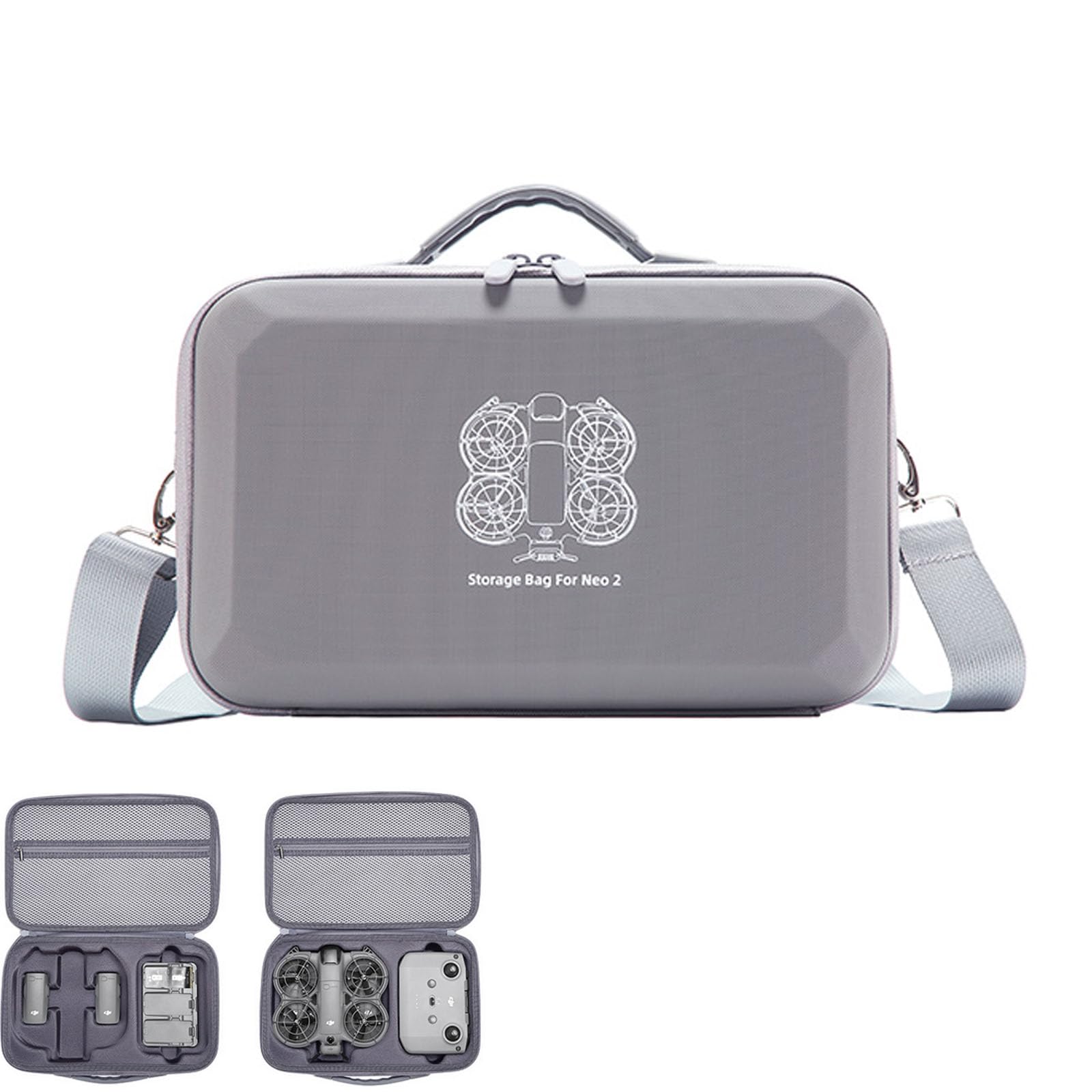 Twarda torba do przechowywania DJI Neo 2 Fly More Combo Etui do DJI RC-N3 Pokrowiec Wodoodporny futerał ochronny Odporny na upadek Odporny na zarysowania z paskiem na ramię