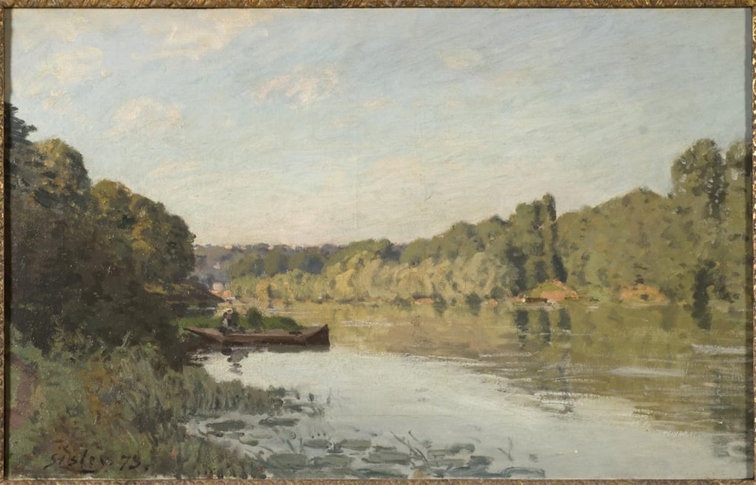 Tableaux Impression Toile Paysage de Bougival Sisley Toile 60x90