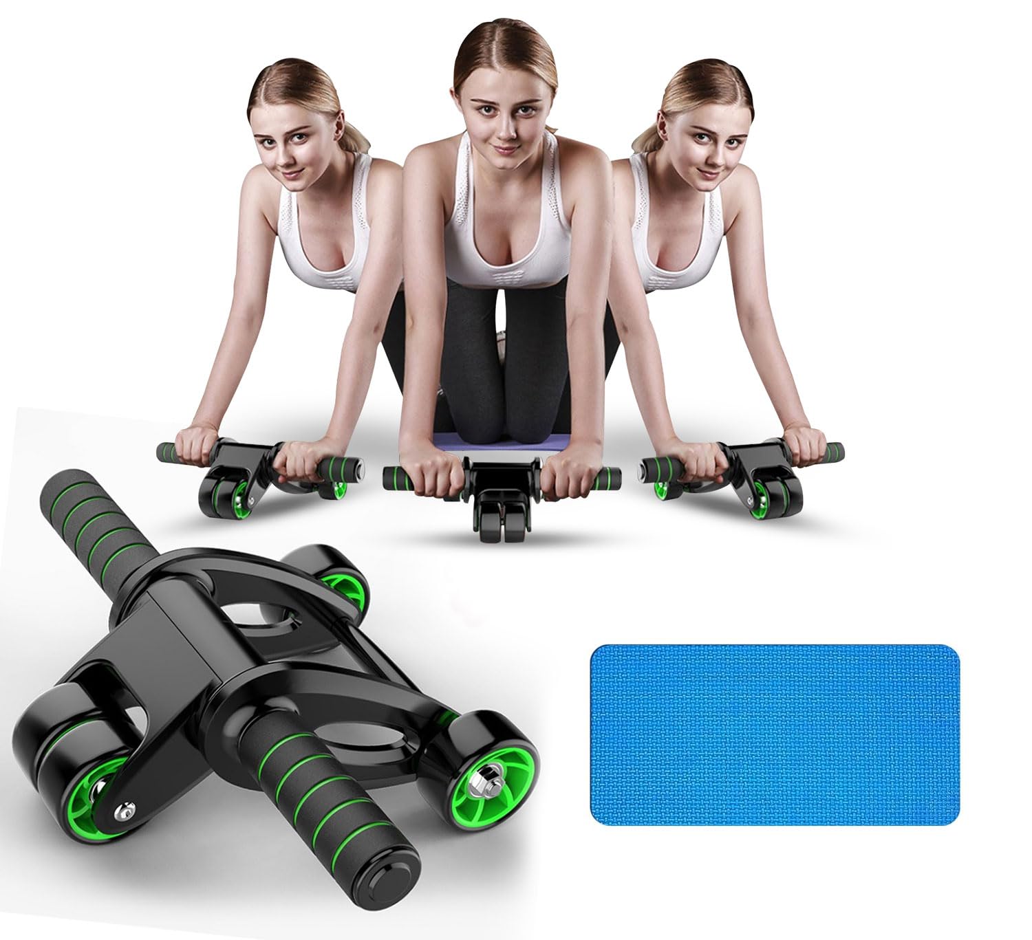 Abdominal Wheel Abs Roller, 4 Wheel Exercise Rebound Roller For Exercise And Fitness, Ergonomic Noise-Free Rebound Abdominal Roller, Smart Abs Exercise Roller Wheel, Abs Roller For Abs Workout