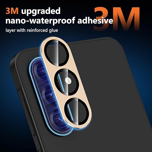 Vista 221 de para Samsung Galaxy Z Flip 7 Protector de Lente de Cámara, Cubierta de Lente de Vidrio Templado con Anillo de Metal Individual, [Fuerte Adhesión] 1