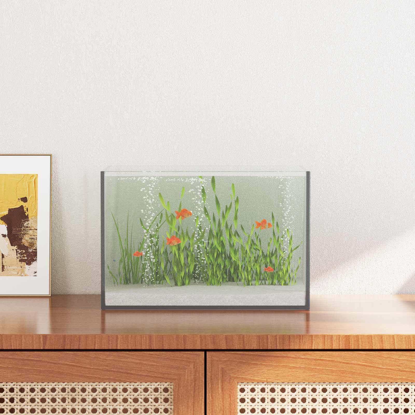 Acuario de cristal transparente 30 x 20 x 20 cm Nano tanque de peces de agua dulce con visión completa de 360 grados y diseño resistente a los golpes para Aquascape y Paludarium interiores