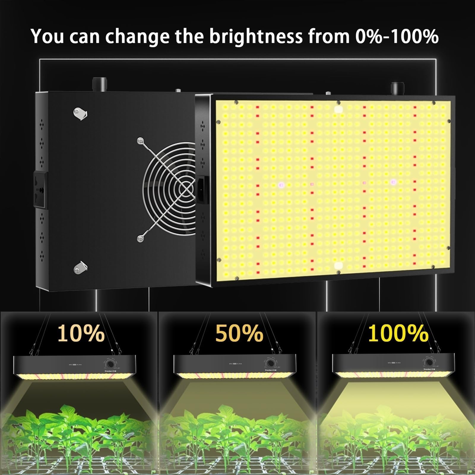 Grow Light, Lampada a LED for la coltivazione di piante a spettro completo da 1000 W, for la coltivazione di piante in serra, box for la coltivazione