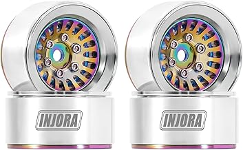 INJORA 1.0" CNC Aluminum Beadlock Rim for TRX4M SCX24 Crawler RC 1/18 1/24