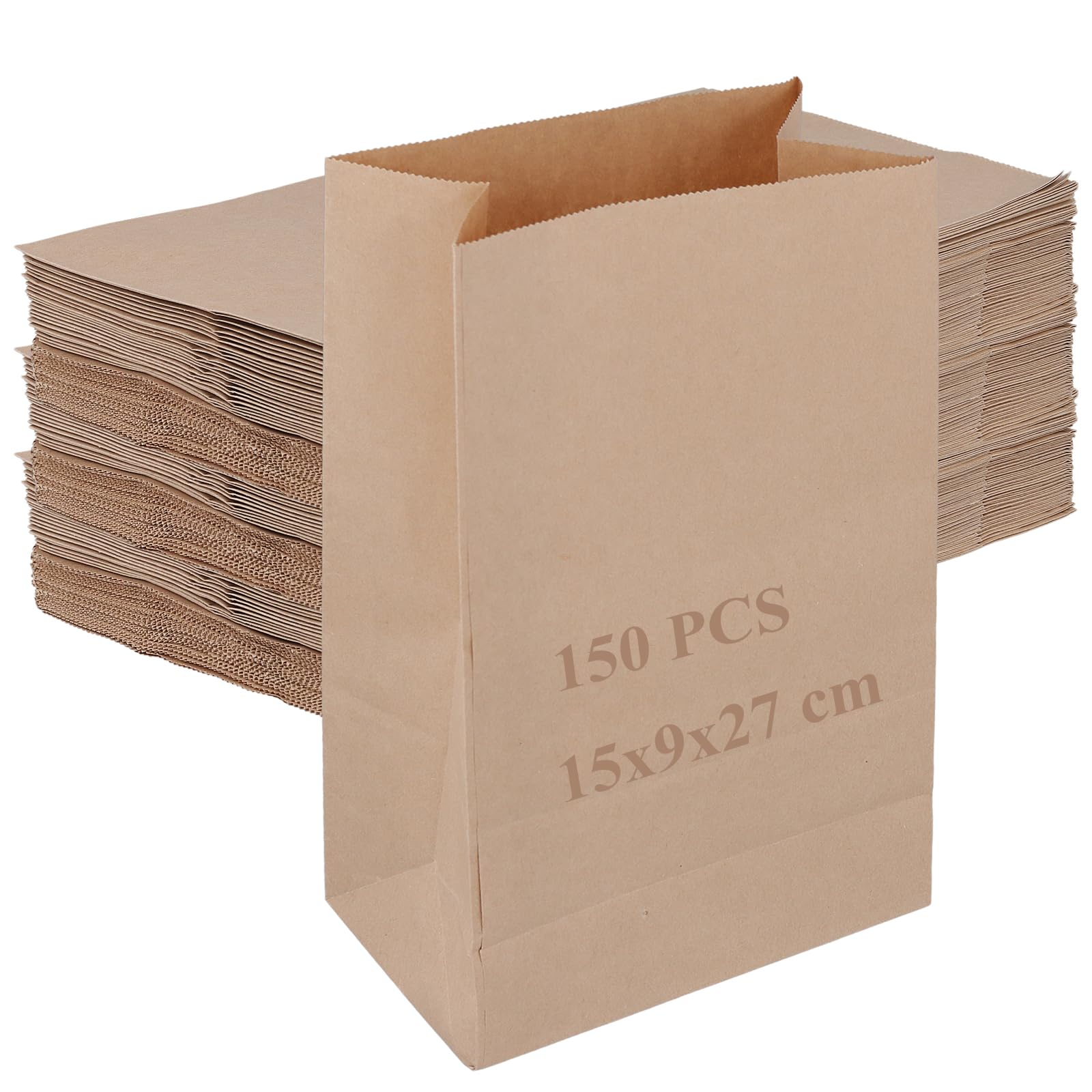 Bolsas de papel kraft HAKZEON para aperitivos de fiesta que evitan manchas de grasa