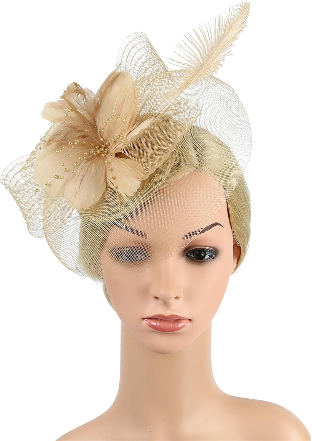 Flapper Headband Roaring 20s Headpieces Flapper Accessory Fascinators for Women Great Gatsby 1920s Headbands Vintage Headpiece Hair Clip