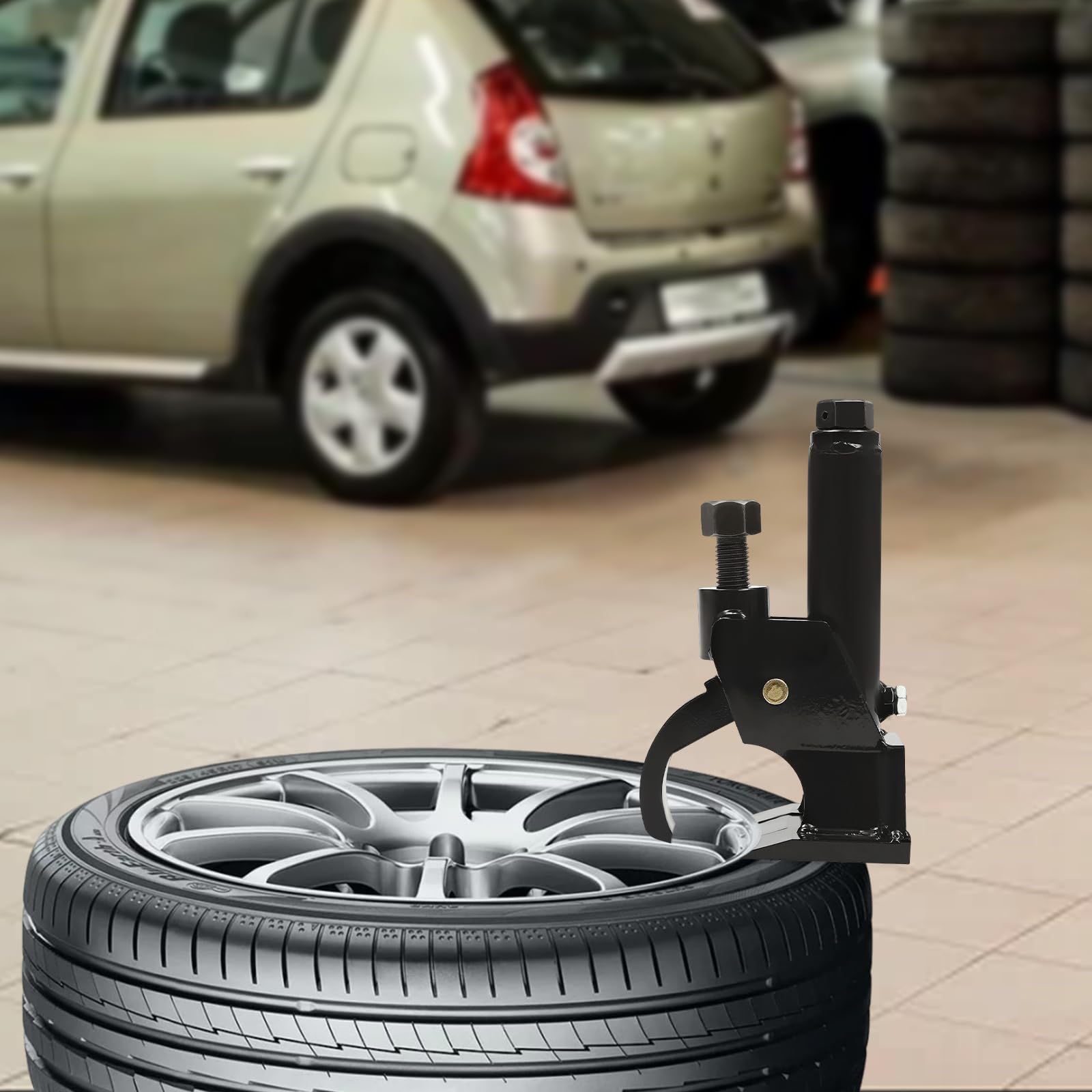 MuChaIOAK Manual Tire Bead Breaker, Adjustable Heavy-Duty Bead Breaking, Hammer Tire Changer for Servicing ATV Golf Cart Bus Truck Semi Backhoe Tractor Tires Applicable Tire Diamater 10-21in Black