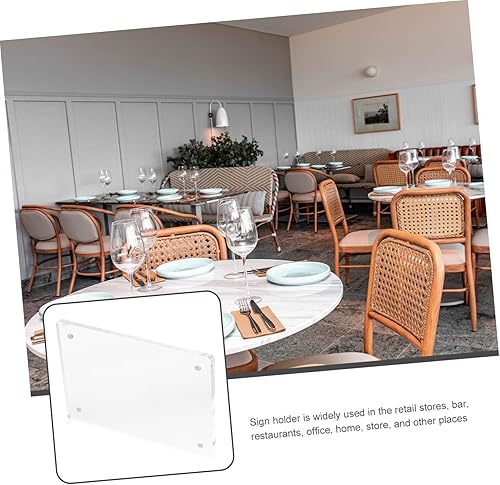 Miniatura 8 de FUNOMOCYA Soporte de letrero de acrílico para letrero de pie, marco de licencia de cosmetología, soporte de letrero de boda, soporte de letrero de