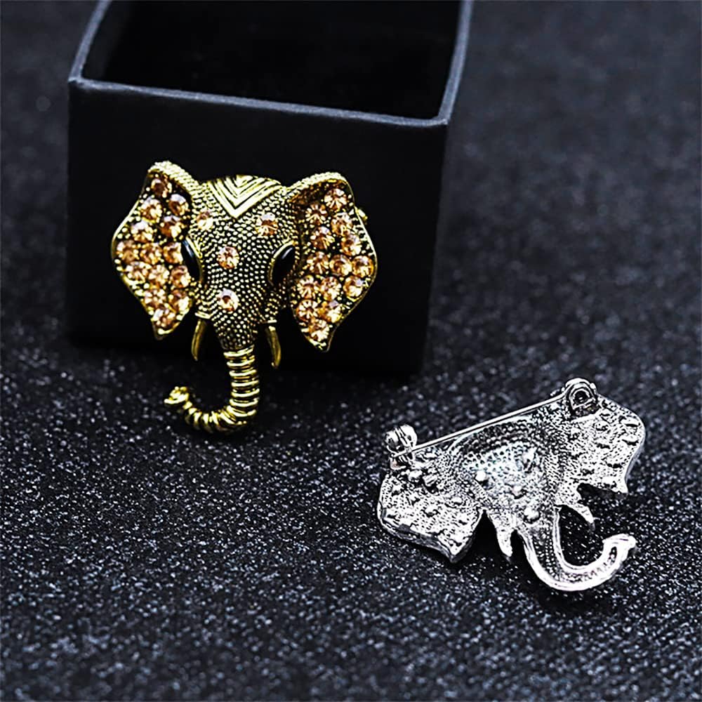 Elephant Crystal Brooch Pin,Rhinestone Animal Elephant Suit Pin Elephant Lapel Pin Badge Jewelry for Women Men Birthday Gifts - Image 6