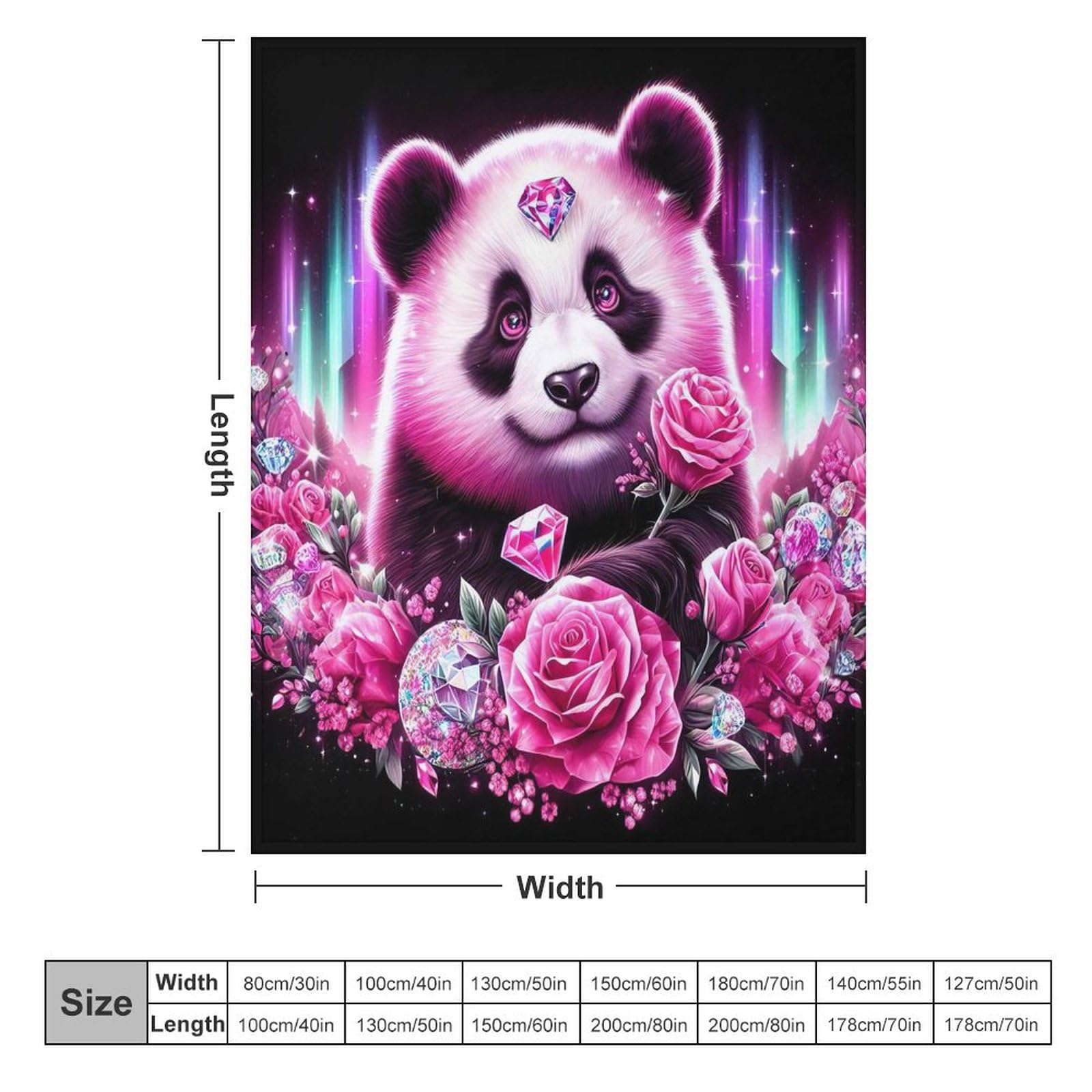 Plaid Couverture De Animal Panda en Flannel Polaire 1 Pièce Moelleux Douce Chaude Facile À Manipuler pour Lit Canapé Chambre Balcon Voyages Bébé Feuteille（150×200cm）