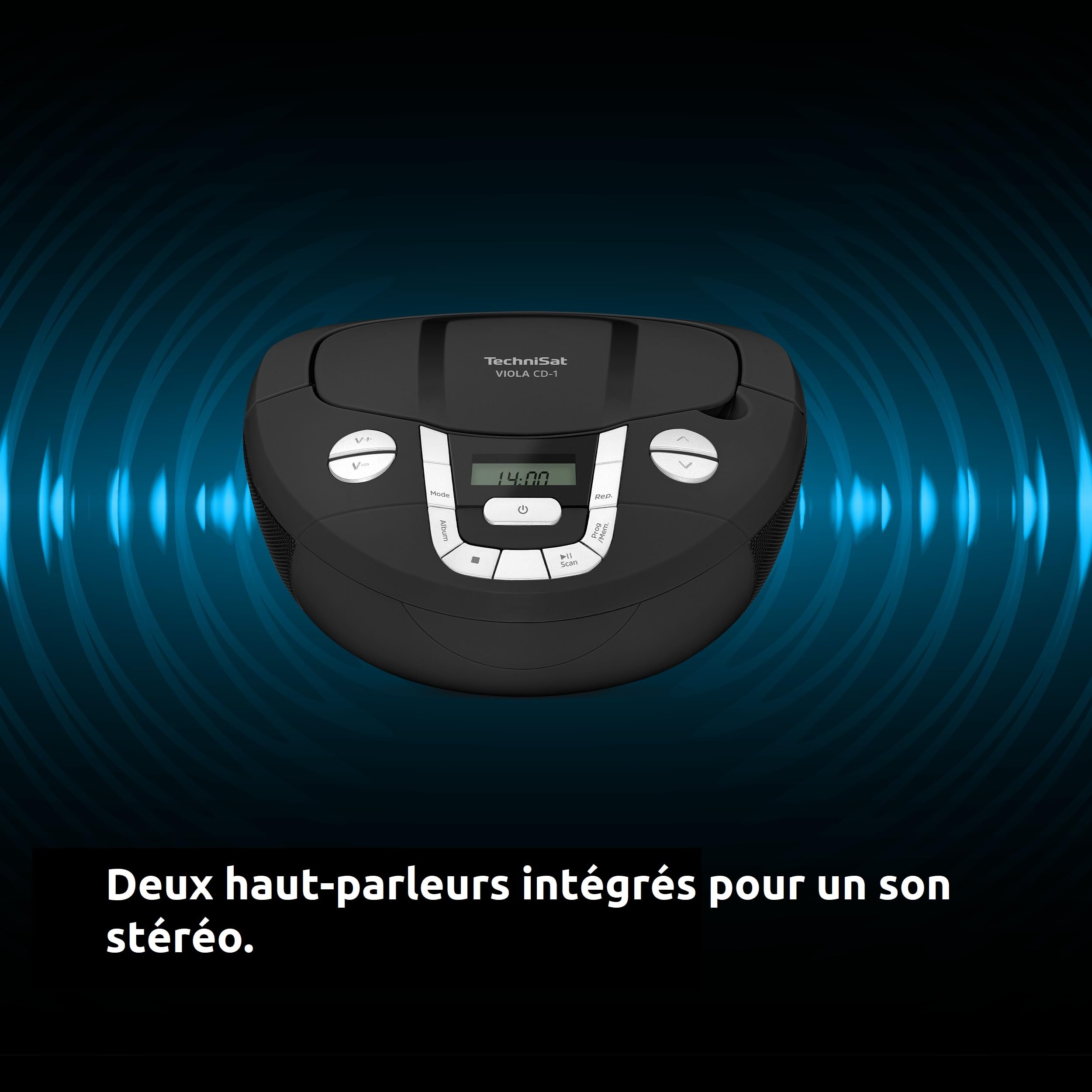TechniSat Viola CD-1 - Lecteur CD stéréo Portable, Boombox