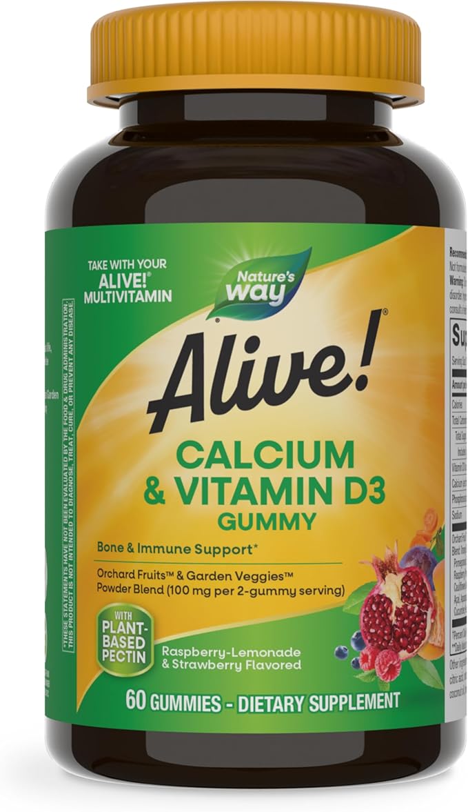 Nature's Way Alive! Daily Calcium & D3 Gummies