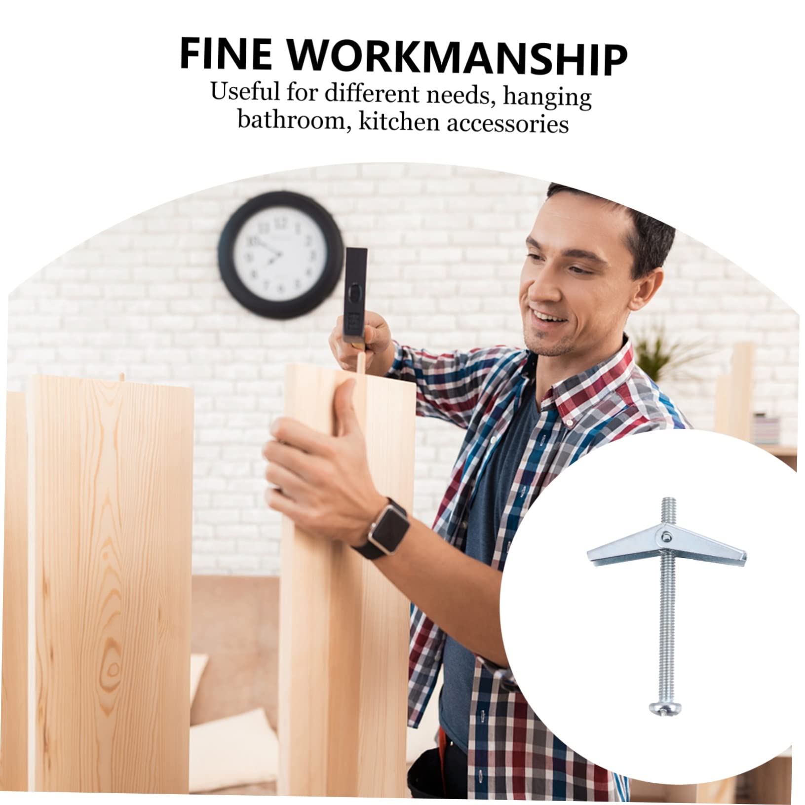 FUNOMOCYA 3sets Self-Drilling Anchor Screws Carbon Steel Coarse Thread for Drywall and Shelving 10pcs*3