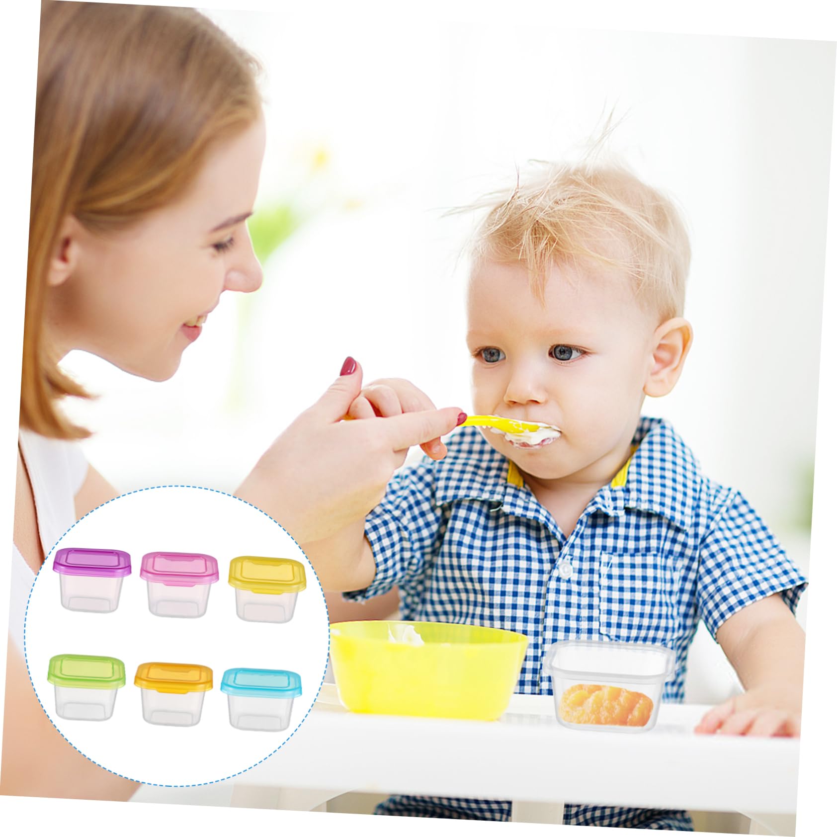 Toddmomy Pp Material Baby Food Storage Boxes 120ml Capacity Microwave Refrigerator Safe Sealed Food Case Portable for Baby Snacks