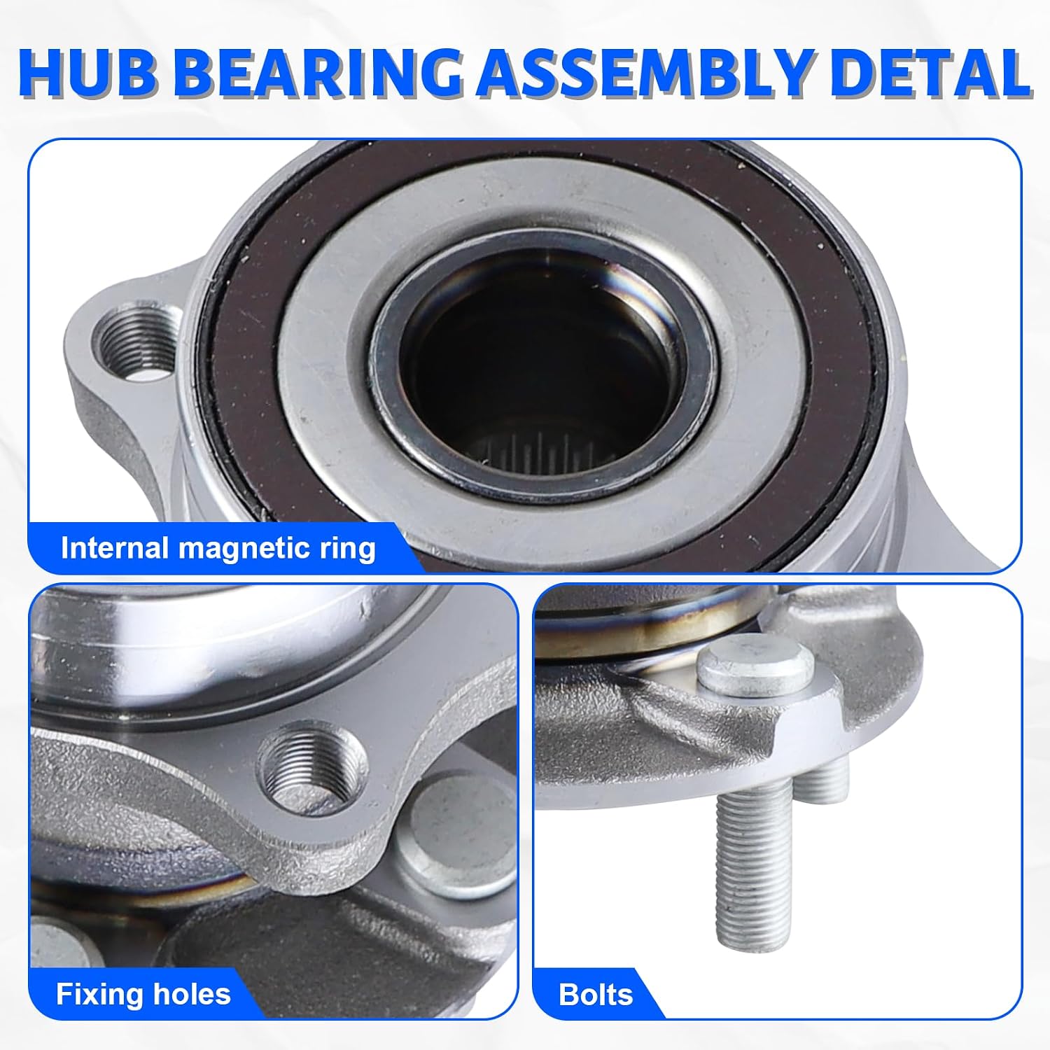 2 x 512518 Rear Wheel Bearing Hub Assembly with 5 Lug Compatible with Subaru XV Crosstrek 2013-2015,Fit for Subaru Crosstrek 2016-2020,Fit for Subaru Impreza 2012-2021