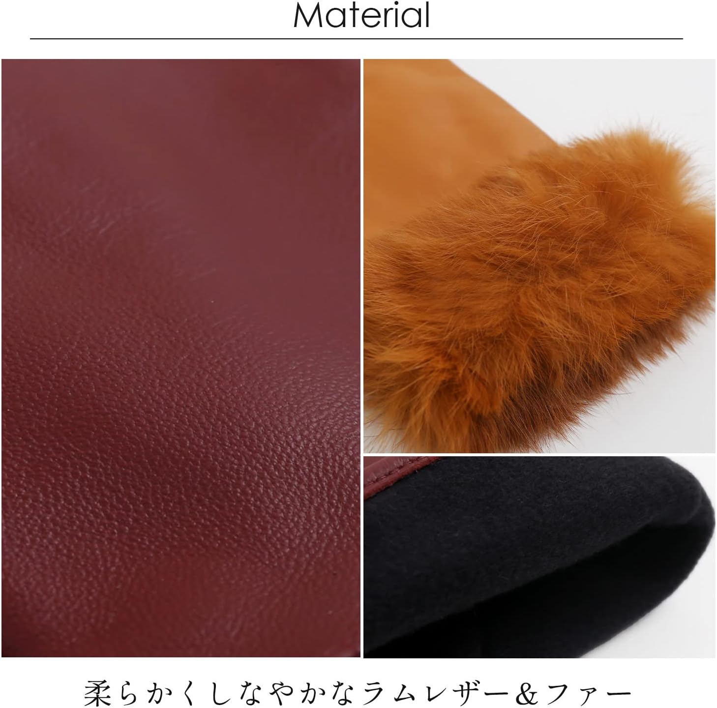 [三京商会] 手袋 レディース 革手袋 レザー 皮 冬 バイク スマホ対応