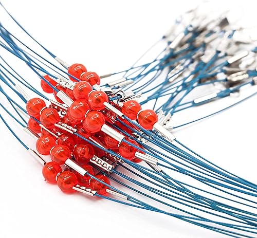 Miniatura 6 de YOTO Líderes de pesca, aparejo de aparejos de acero inoxidable con señuelo de aparejos giratorios a presión, líder de alambre de agua salada, líder