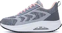 Tênis de caminhada feminino com suporte de arco ortopédico para fascite plantar tênis de corrida