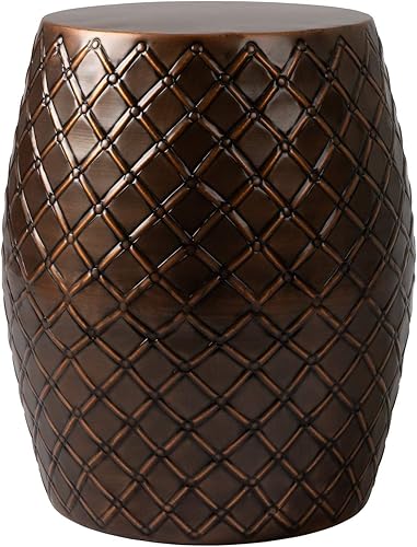 Balkene Home 63179 Patio Sense Braga - Taburete de metal verdaderamente transversal para mesa auxiliar, sala de estar, dormitorio, sofá, mesa