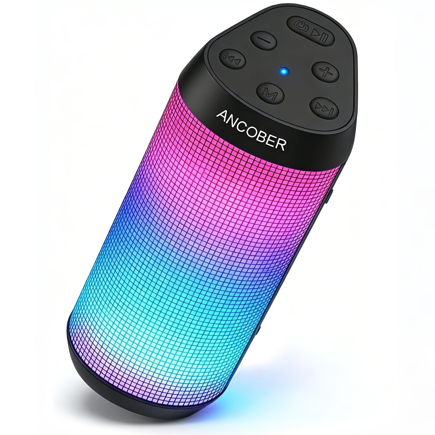 Altoparlante Bluetooth, altoparlante wireless portatile con suono forte stereo HD, luci LED RGB, tempo di riproduzione 36 ore, accoppiamento surround TWS, impermeabile IPX4, BT5.3 con AUX, per esterni