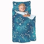 JumpOff Jo Nap Mat for Kids - Cozy Kids Rest Mat with Removable Pillow and Ultra Soft Blanket for Preschool, Daycare, and Sleepovers - Night Sky