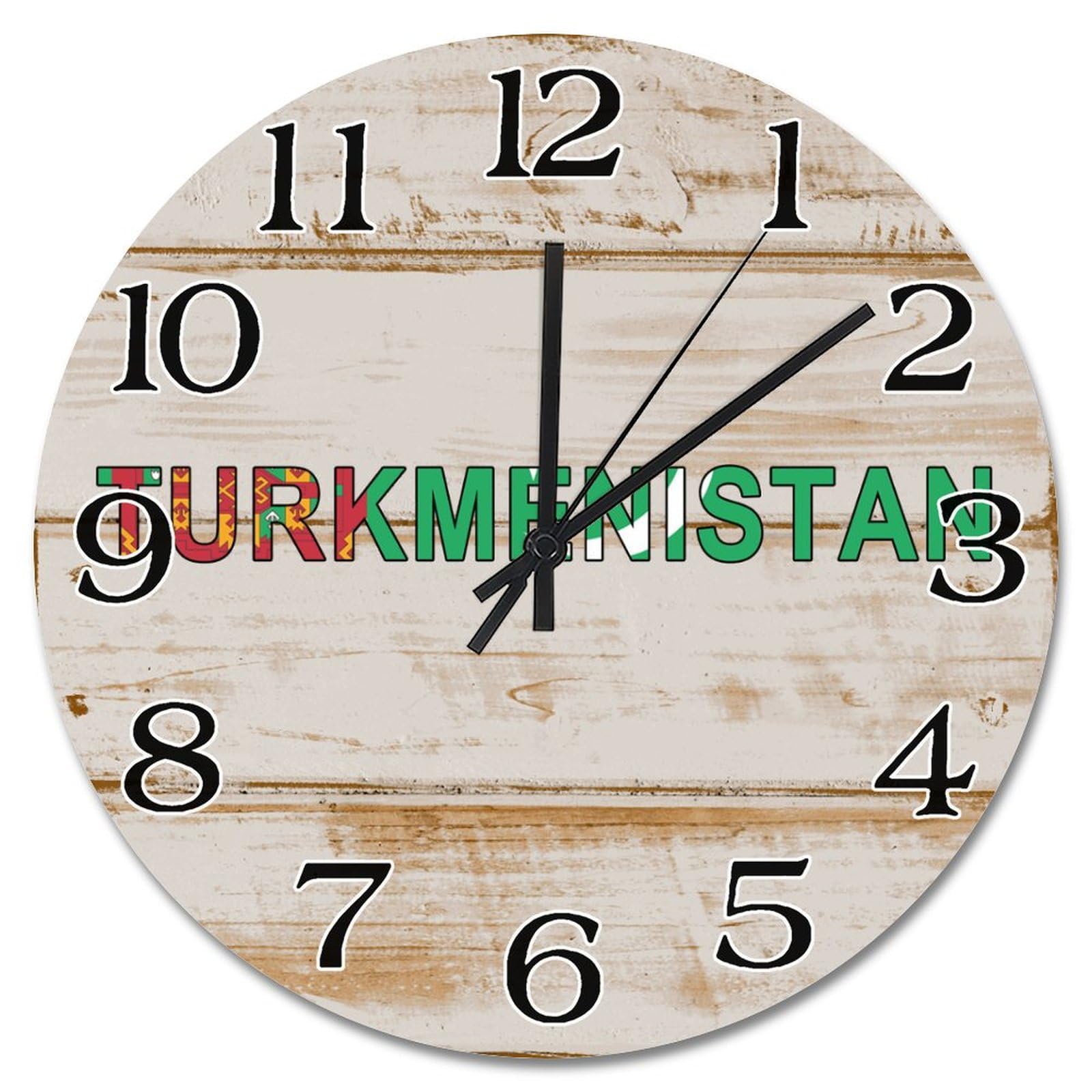 Horloge murale en bois style rustique pour décoration salon et bureau