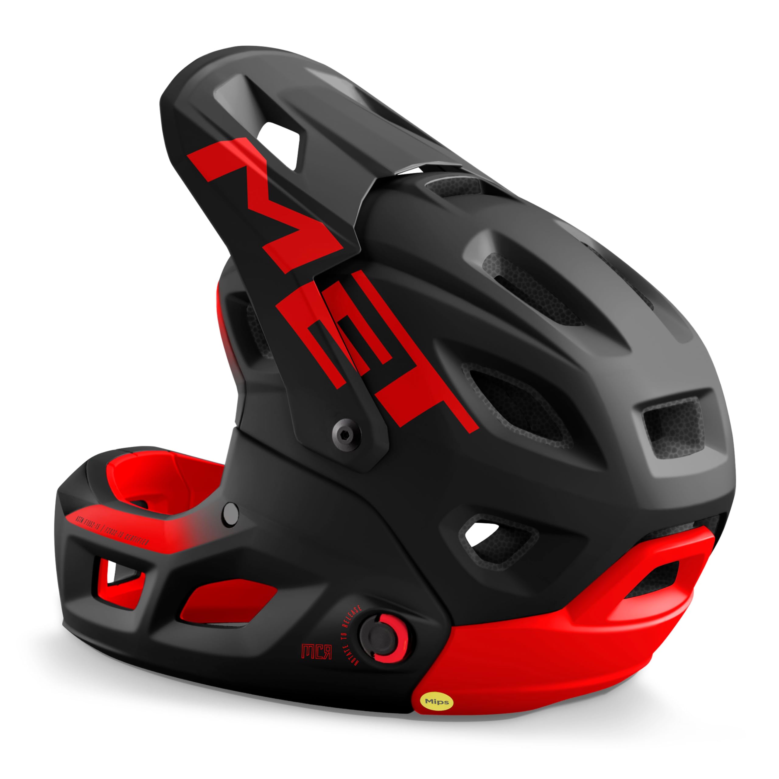 MET Parachute MCR MIPS Helm schwarz/rot