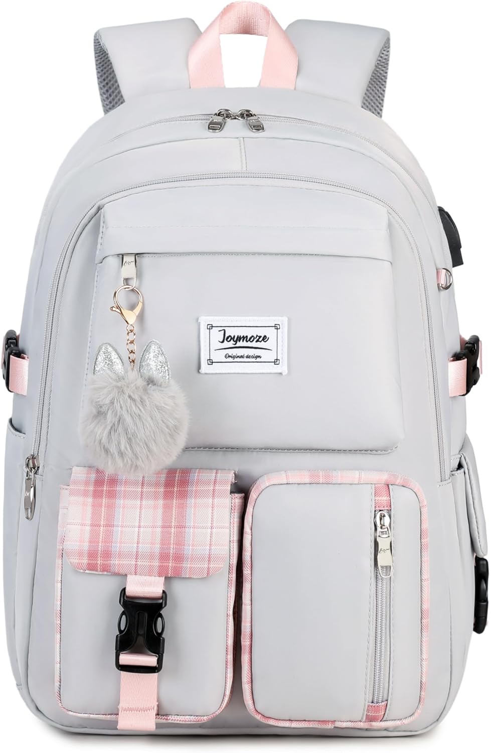 Joymoze Cute Backpack for Girl Teenager Daily Backpack Women Backpack Purse Grey