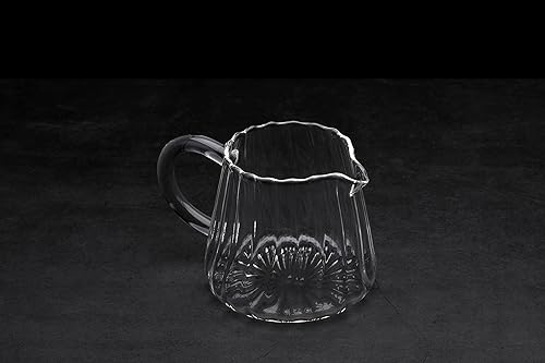 Miniatura 8 de Jarra pequeña de vidrio, jarra de leche de vidrio, jarra de crema de vidrio, recipiente para crema (1 unidad)