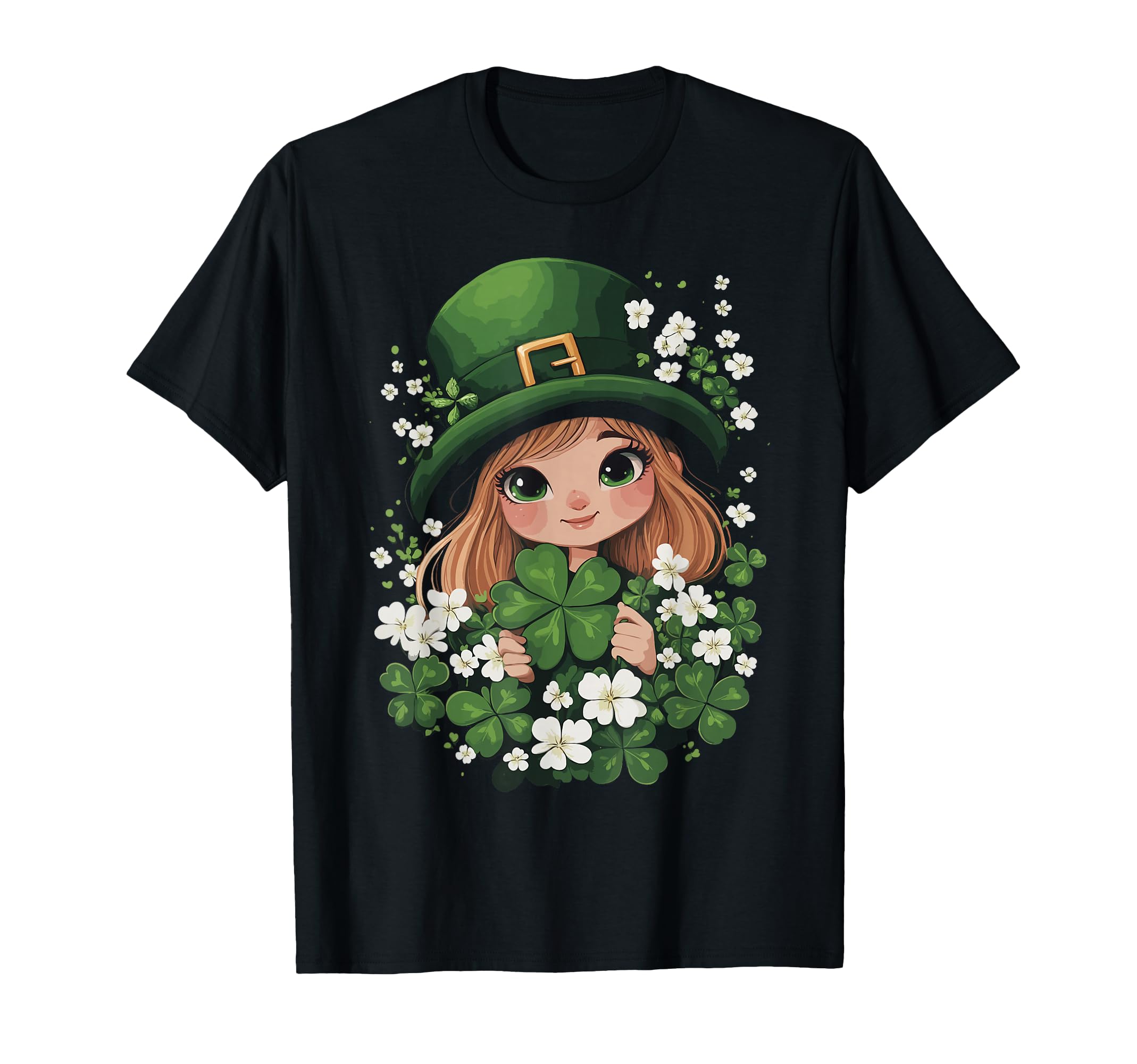 Female Leprechaun Shamrock Girls St Patricks Day Leprechaun T-Shirt