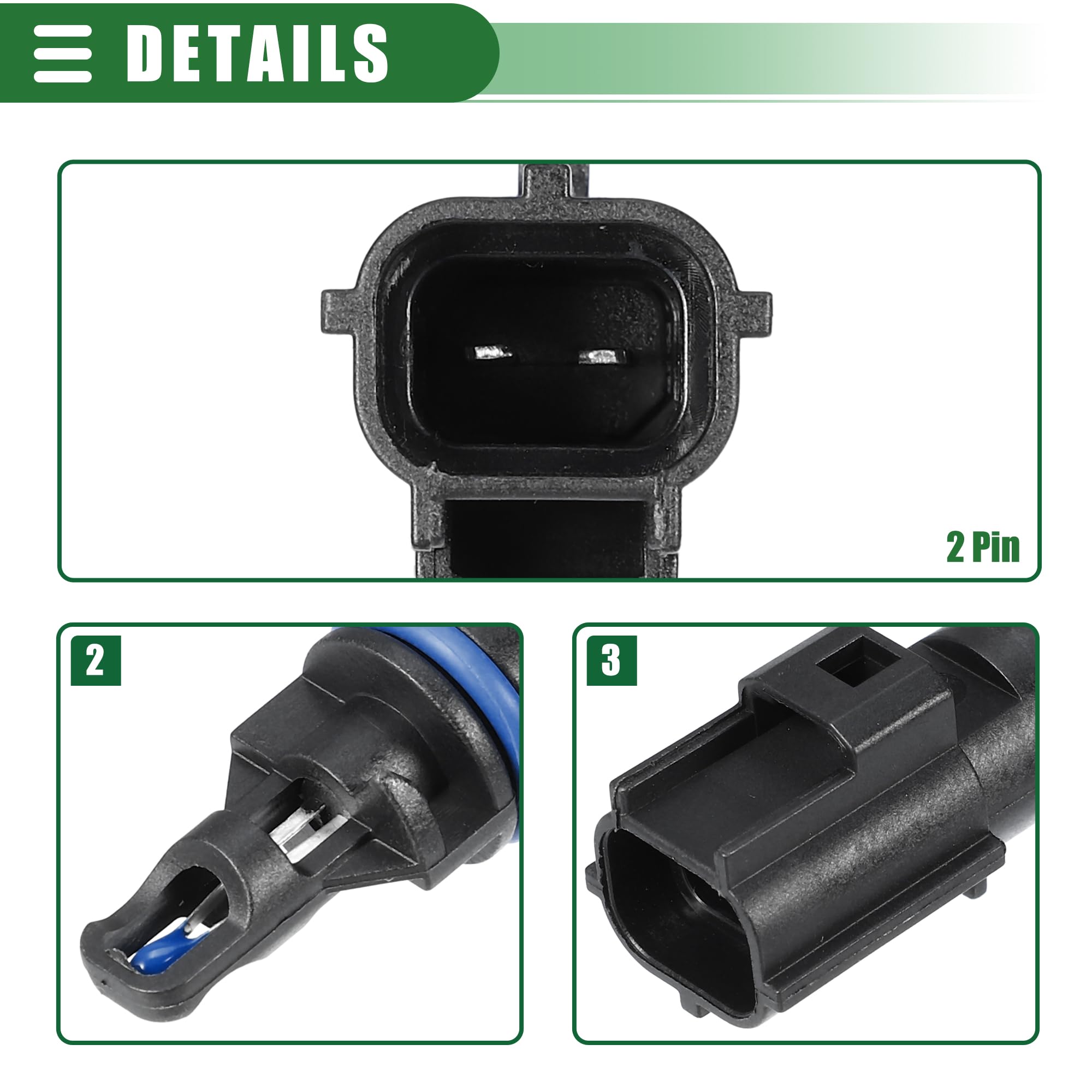 Intake Air Temperature Sensor With Connector For Chrysler Dodge Jeep Ram - Replaces 56028364AA