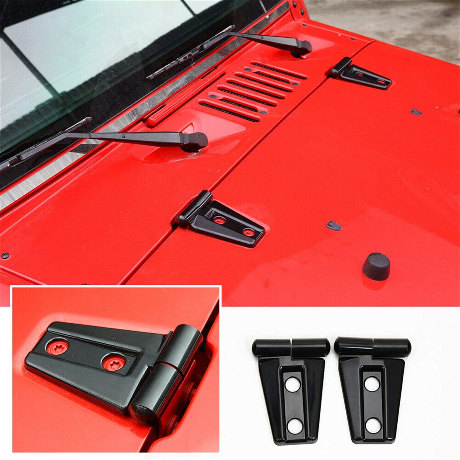 10 sztuk wielofunkcyjna osłona zawiasów maski i drzwi, do Jeep, Wrangler JK JKU 2007-2017 Nieograniczone akcesoria Większość urządzeń samochodowych Zestaw do konwersji zawiasów drzwiowych