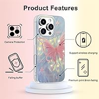 Vista 61 de I-MGAE-IN-AR - Funda diseñada para iPhone 12 y 12 Pro, diseño de mariposa plateada brillante, funda protectora de poliuretano termoplástico, suave