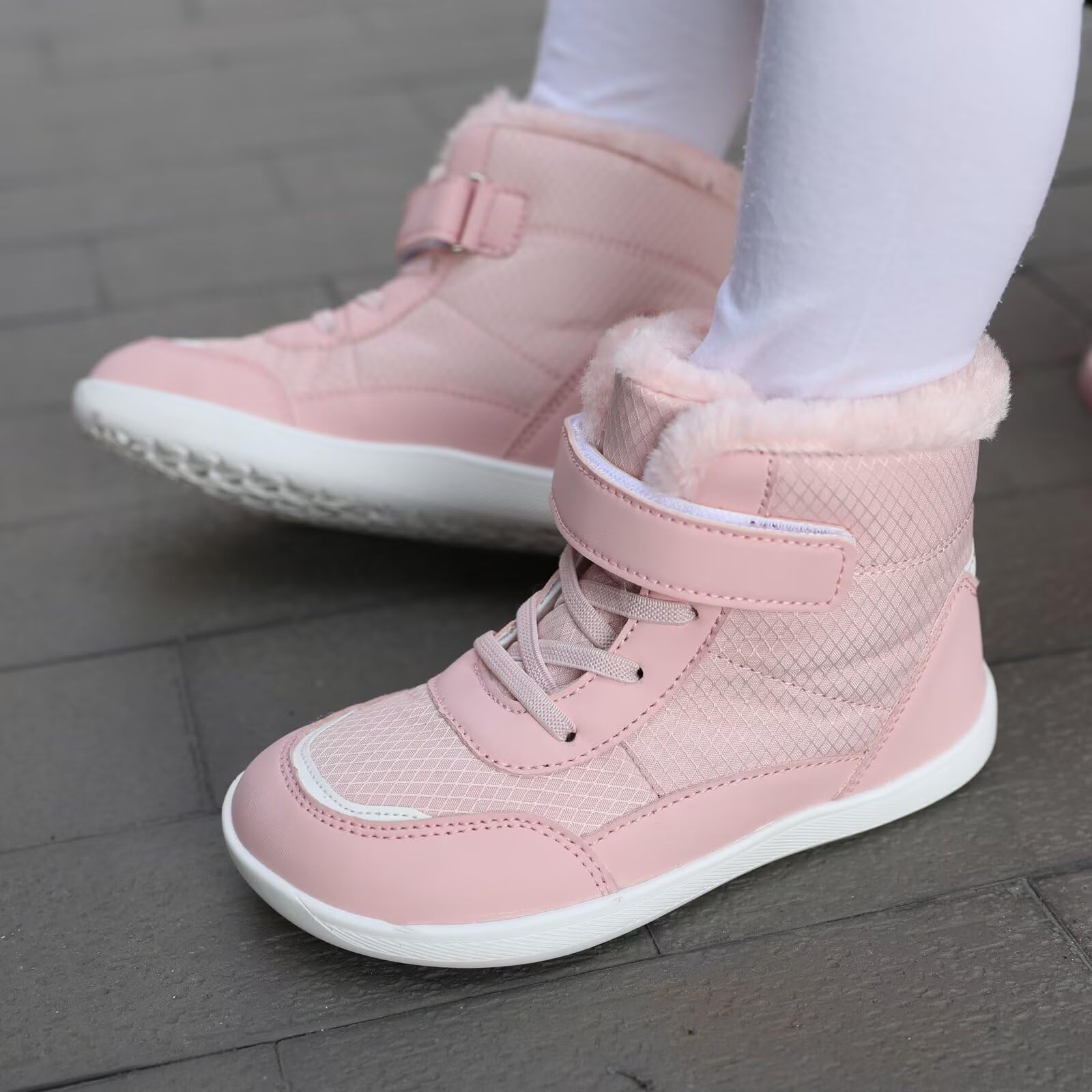 Chaussure de Randonnée Enfant Fourrees Bottes d'hiver Imperméable Antidérapante pour Garçon et Fille