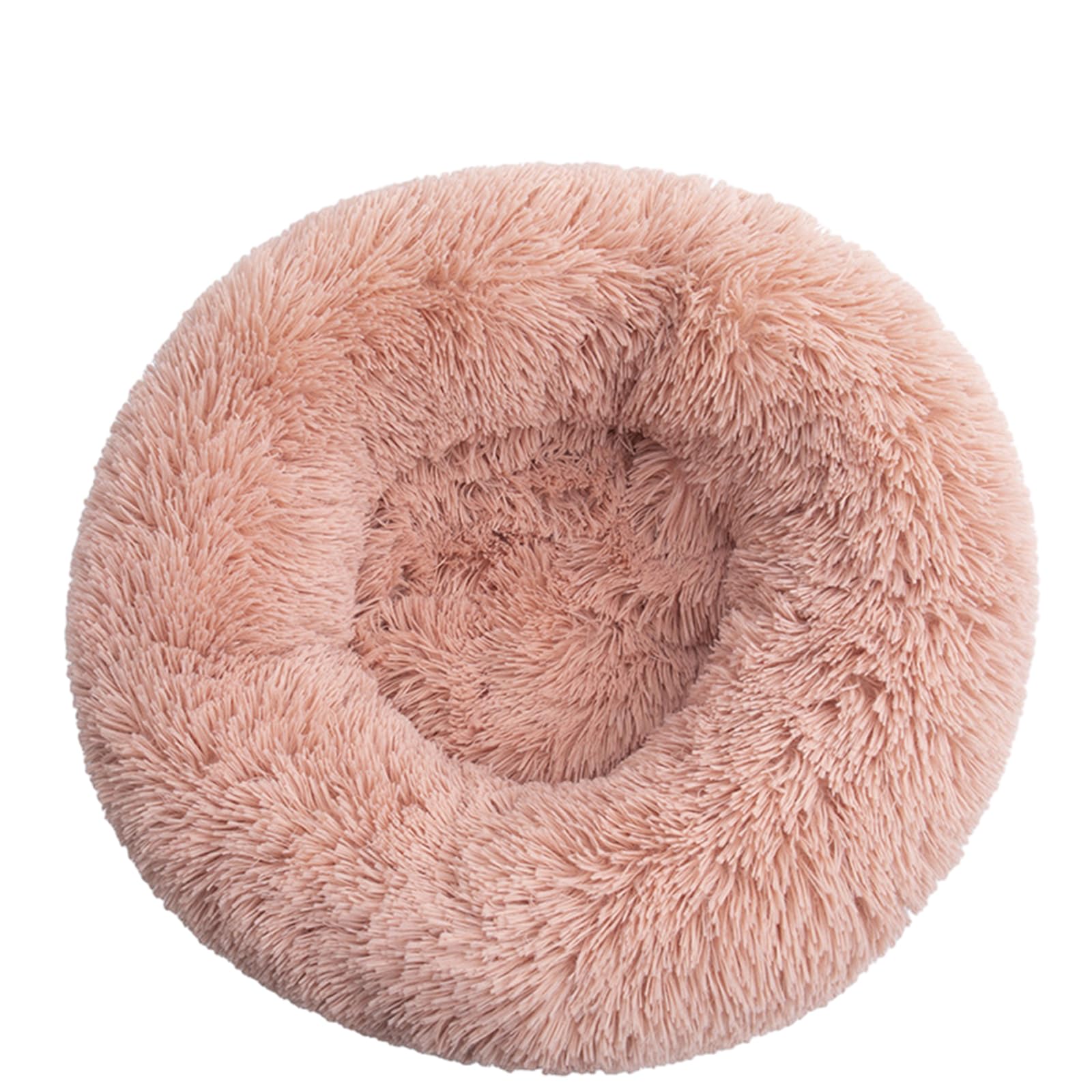 DOTBUY-SHOP Large Dog Bed Washable, Soft Comfy Cat Bed Felt Donut Dog Bed, Warm Pet Bed for autumn and winter, Orthopedic Dog Beds Gift for Medium Cats and Dogs (110 cm,Light Curry)