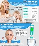 7 in 1 TDS Meter, Professional Digital Versatile Water Tester-TDS/EC/PH/Salt/S.G/OPR/Temperature, with Calibration Buffer Powder, for Drinking Water, Fish Tank, Hydroponics, laboratory, Pool, Aquarium