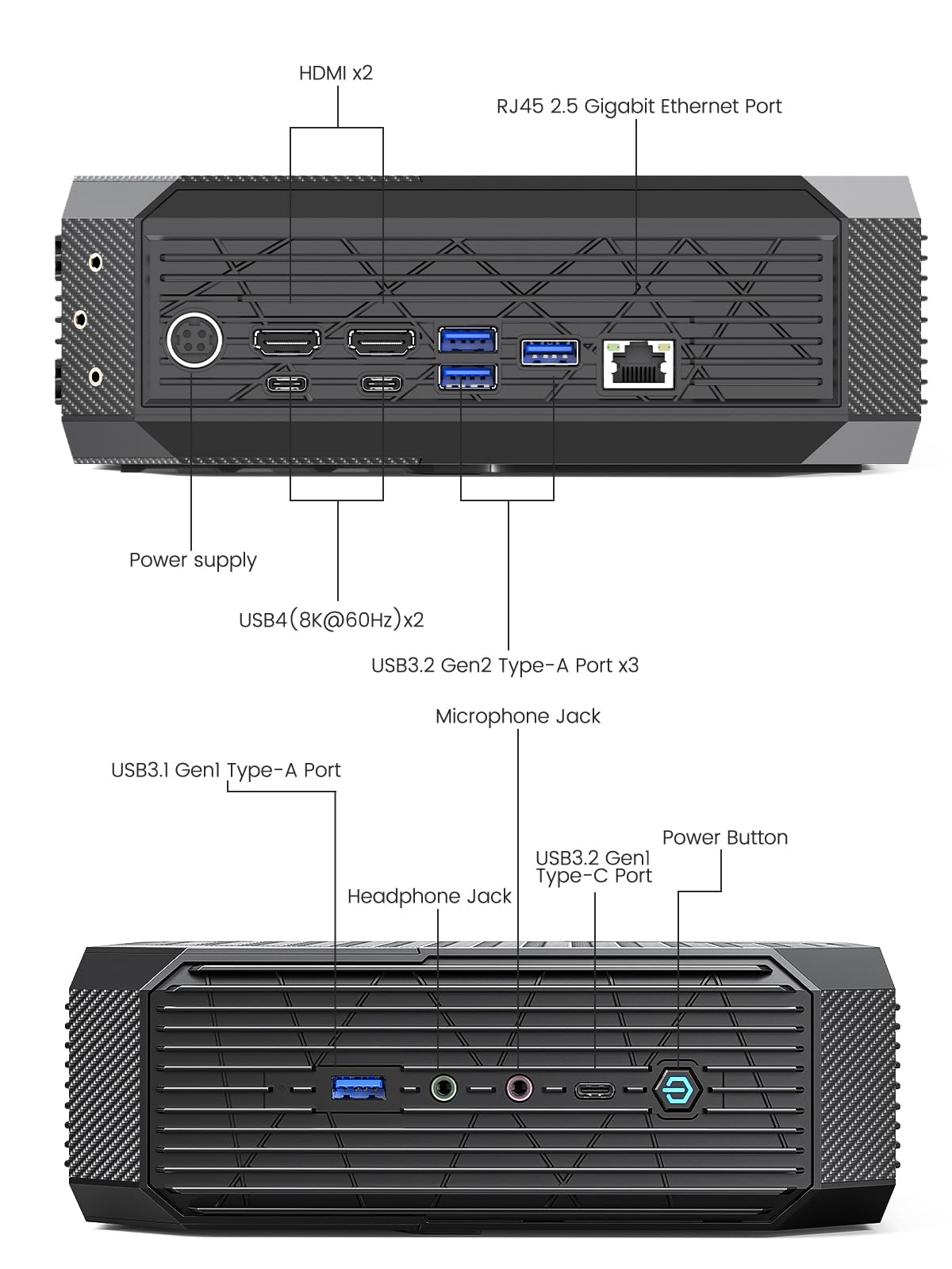 Amazon.com: MINISFORUM HX77G Mini PC AMD Ryzen 7 7735HS 32GB DDR5